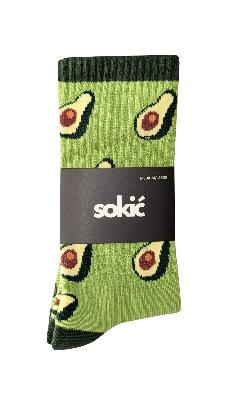 Avocado Crew Grip Sock