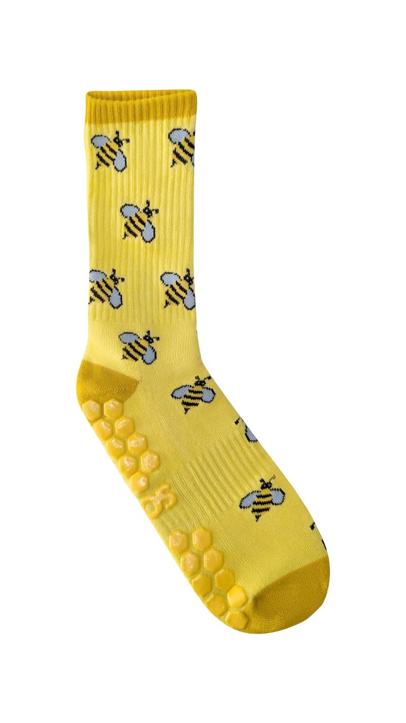 Bee Crew Grip Sock
