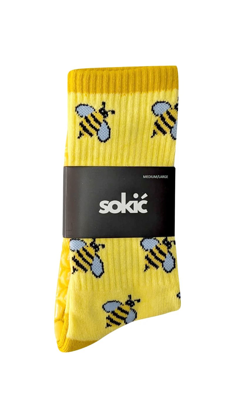 Bee Crew Grip Sock