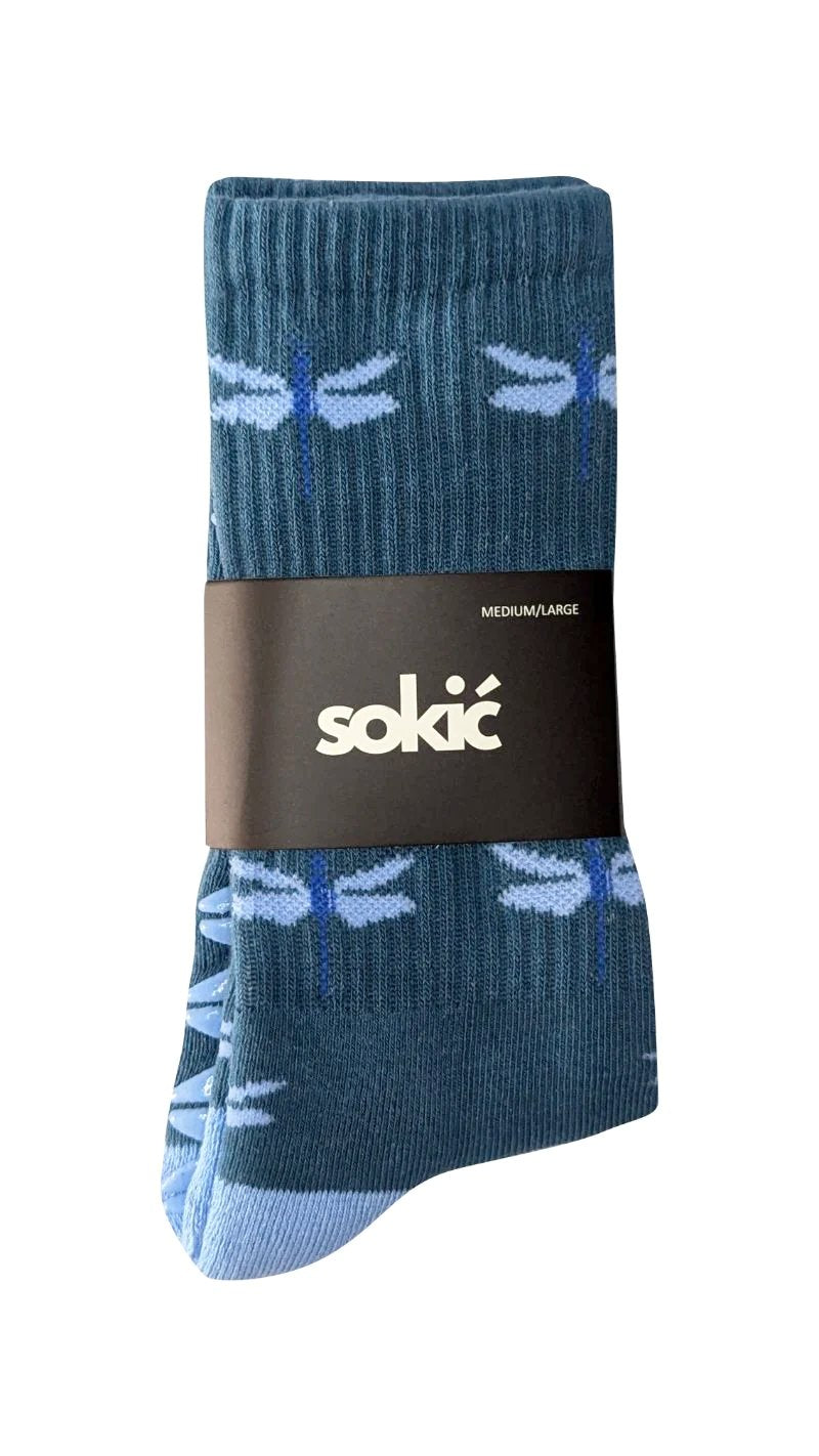 Dragonfly Crew Grip Sock