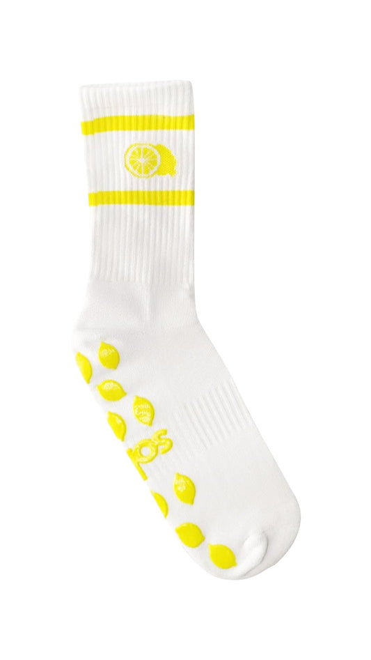 Lemon Staple Crew Grip Sock