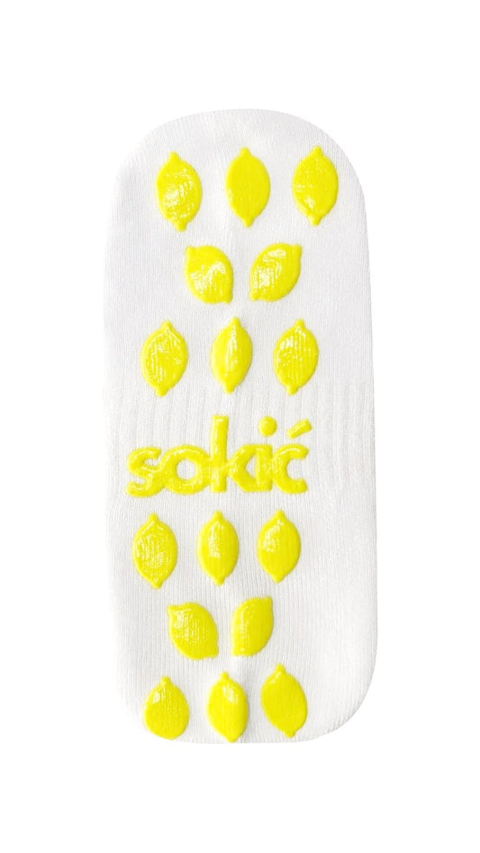 Lemon Staple Crew Grip Sock
