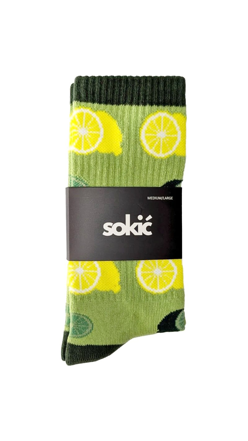 Lemon & Lime Crew Grip Sock