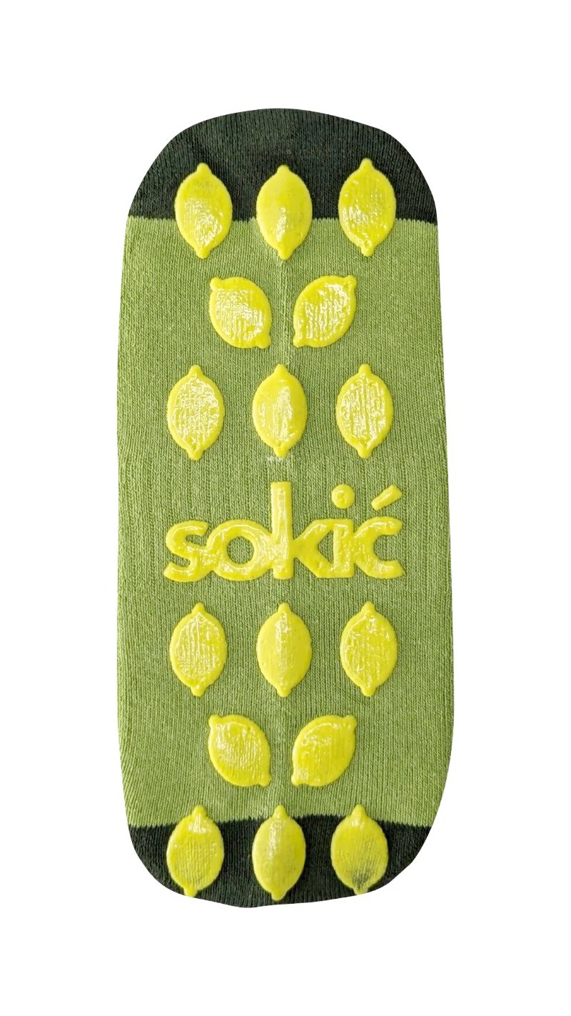 Lemon & Lime Crew Grip Sock