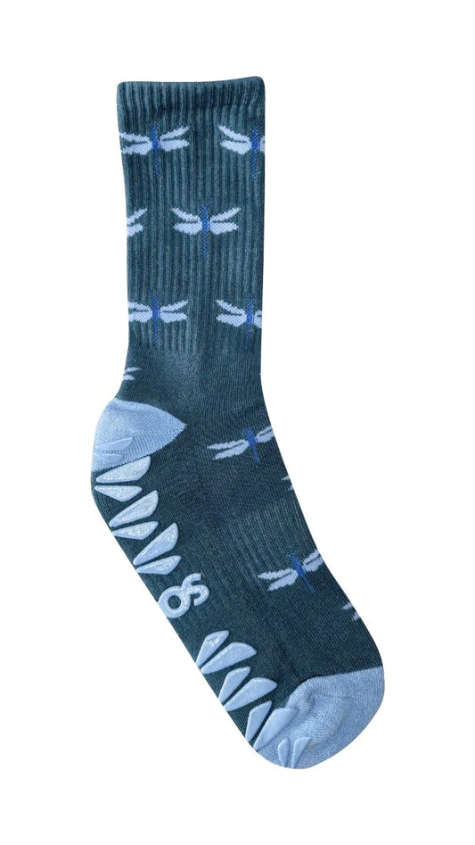 Dragonfly Crew Grip Sock