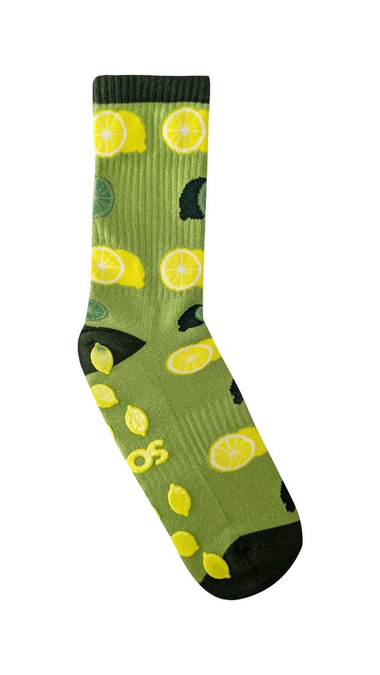 Lemon & Lime Crew Grip Sock
