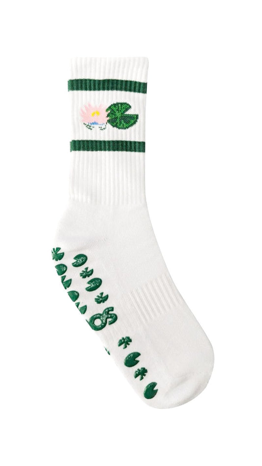 Lilypad Staple Crew Grip Sock
