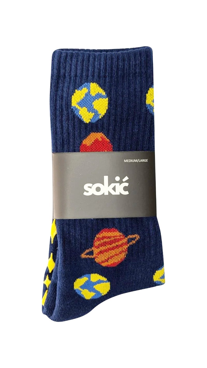 Planets Crew Grip Sock