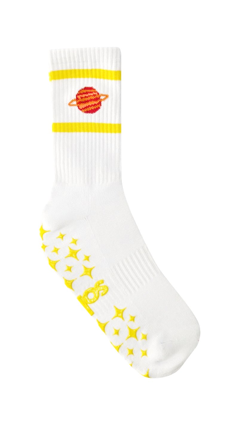 Planets Staple Crew Grip Sock