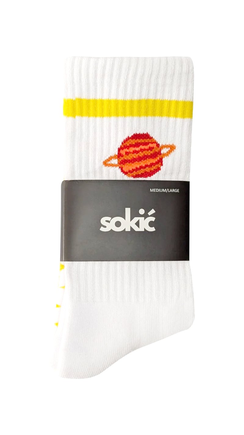 Planets Staple Crew Grip Sock